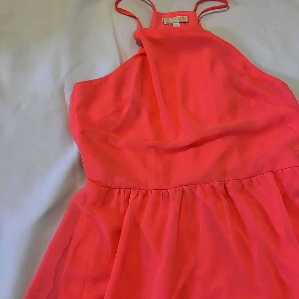 Gianni Bini juniors Pink halter dress - Picture 4 of 5
